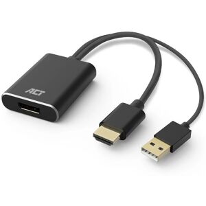 ACT AC7536 Videokabeladapter - 4K HDMI auf DisplayPort Schwarz ACT AC7536 Videokabeladapter - 4K HDMI auf DisplayPort Schwarz