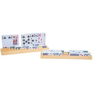 Ensemble de Porte-Domino et Cartes en Bois ENGELHART - 4 Pièces pour Adultes et Enfants - Publicité Ensemble de Porte-Domino et Cartes en Bois ENGELHART - 4 Pièces pour Adultes et Enfants - Publicité
