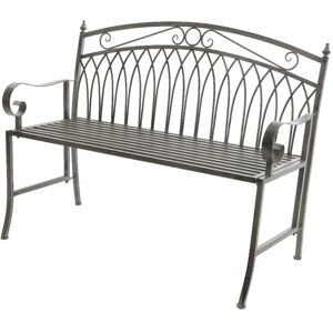 Banquette de Jardin Kaemingk - Métal Résistant aux Intempéries - Gris - 118x45x88 cm - Banc de Jardin - Publicité Banquette de Jardin Kaemingk - Métal Résistant aux Intempéries - Gris - 118x45x88 cm - Banc de Jardin - Publicité