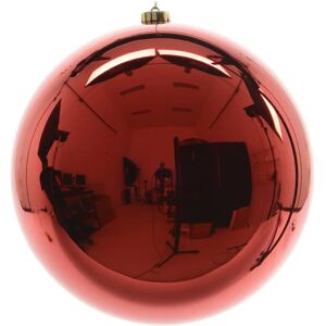 Palla di Natale Rossa Kaemingk - 25cm Lucida Infrangibile Palla di Natale Rossa Kaemingk - 25cm Lucida Infrangibile