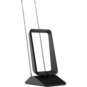 One For All Black DVB-T/T2 Indoor Antenna - Compact, 25 km Range One For All Black DVB-T/T2 Indoor Antenna - Compact, 25 km Range
