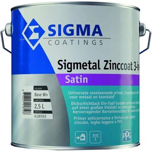 Sigma Sigmetal Zinccoat 3 In 1 Satin - Metaalverf Sigma Sigmetal Zinccoat 3 In 1 Satin - Metaalverf
