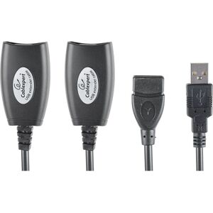 Przedłużacz USB Gembird - 30m - Aktywny, RJ-45 - Czarny Przedłużacz USB Gembird - 30m - Aktywny, RJ-45 - Czarny
