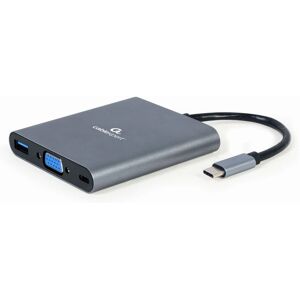 Gembird A-CM-COMBO6-01 Dock/Port Replikator pentru Laptop - USB 3.2 Gen 1 - Gri Gembird A-CM-COMBO6-01 Dock/Port Replikator pentru Laptop - USB 3.2 Gen 1 - Gri