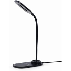 Luminária de mesa Gembird com carregador sem fio - Preto - Uso interno Luminária de mesa Gembird com carregador sem fio - Preto - Uso interno