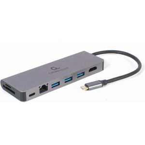 Gembird A-CM-COMBO5-05 5-in-1 USB-C Hub - USB 3.2 Gen 1 - Grau Gembird A-CM-COMBO5-05 5-in-1 USB-C Hub - USB 3.2 Gen 1 - Grau