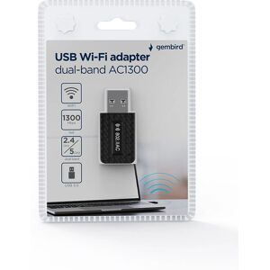 Adaptateur Wi-Fi Dual-Bande AC1300 Gembird WNP-UA1300-03 - Publicité Adaptateur Wi-Fi Dual-Bande AC1300 Gembird WNP-UA1300-03 - Publicité