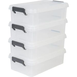 Sada úložných boxů Iris Ohyama - Multi Box 4L - Průhledné a Černé Sada úložných boxů Iris Ohyama - Multi Box 4L - Průhledné a Černé