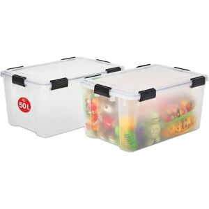 Iris Ohyama Těsnící Úložný Box - 50L - Skládací Kontejner Iris Ohyama Těsnící Úložný Box - 50L - Skládací Kontejner