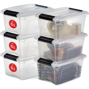 IRIS OHYAMA 6dílné Sady Úložných Boxů - 5L Transparentní IRIS OHYAMA 6dílné Sady Úložných Boxů - 5L Transparentní
