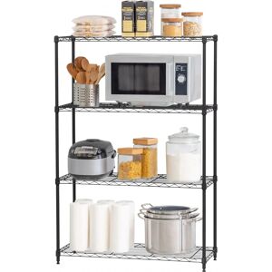 Iris Ohyama Metal Rack - 4-Shelf Shelving Unit - Adjustable Height Iris Ohyama Metal Rack - 4-Shelf Shelving Unit - Adjustable Height