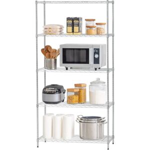 Iris Ohyama Metal Storage Shelf - 5-Tier Adjustable Garage Kitchen Storage Iris Ohyama Metal Storage Shelf - 5-Tier Adjustable Garage Kitchen Storage