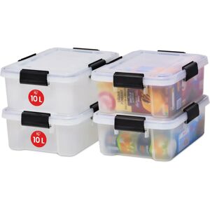 Iris Ohyama - 4er-Set 10l transparente luftdichte Boxen Iris Ohyama - 4er-Set 10l transparente luftdichte Boxen