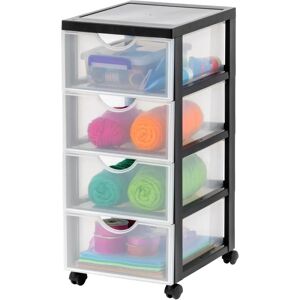 Iris Ohyama - Torre de almacenamiento con 4 cajones A4 - Negro Iris Ohyama - Torre de almacenamiento con 4 cajones A4 - Negro