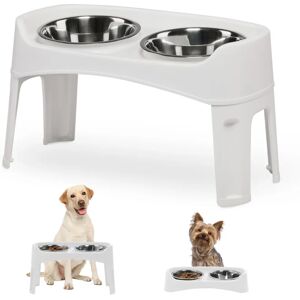 Iris Ohyama - Gamelles pour chiens surélevées - Lot de 2 - Publicité Iris Ohyama - Gamelles pour chiens surélevées - Lot de 2 - Publicité