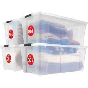 Iris Ohyama 45L Transparent Storage Box - Household Organizer Iris Ohyama 45L Transparent Storage Box - Household Organizer