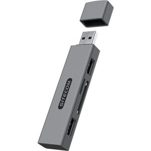 Lecteur de cartes Sitecom MD-1013 - USB 2.0, Type-A/Type-C, Gris Lecteur de cartes Sitecom MD-1013 - USB 2.0, Type-A/Type-C, Gris