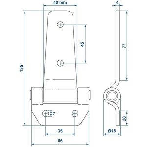Pricenet Cerniere porta - 135x65mm Pricenet Cerniere porta - 135x65mm