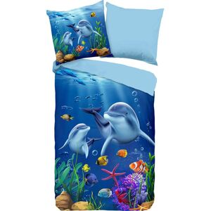 Pure Mikrofaser Kinderbettwäsche - Delfin Motiv - Wendebettwäsche Pure Mikrofaser Kinderbettwäsche - Delfin Motiv - Wendebettwäsche