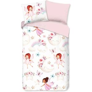 Good Morning Fairy Roze Kinderdekbedovertrek 140x200cm Good Morning Fairy Roze Kinderdekbedovertrek 140x200cm