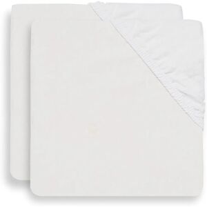 Jollein Lot de 2 draps housses blancs - Publicité Jollein Lot de 2 draps housses blancs - Publicité