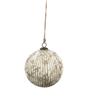 Clayre & Eef - Kerstbal Ø20 Beige Glas Rond - Ozdoba Clayre & Eef - Kerstbal Ø20 Beige Glas Rond - Ozdoba