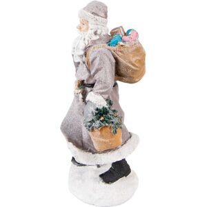 Clayre & Eef - Kerstman 21 cm - Šedě hnědý - Socha Clayre & Eef - Kerstman 21 cm - Šedě hnědý - Socha
