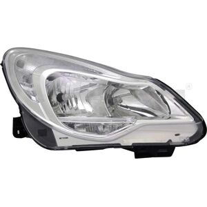 Fanale anteriore TYC Opel Corsa D - H7/H1, Cromato, approvato E-mark Fanale anteriore TYC Opel Corsa D - H7/H1, Cromato, approvato E-mark