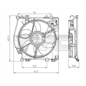 TYC 828-0001 Cooling Fan - Radiator Fan for Renault Nissan TYC 828-0001 Cooling Fan - Radiator Fan for Renault Nissan