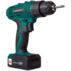 Taladro inalámbrico VONROC 12V - 2 velocidades, 20Nm, LED Taladro inalámbrico VONROC 12V - 2 velocidades, 20Nm, LED