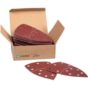 Ensemble de 50 feuilles abrasives VONROC - 100x150mm - 5 grains - Publicité Ensemble de 50 feuilles abrasives VONROC - 100x150mm - 5 grains - Publicité