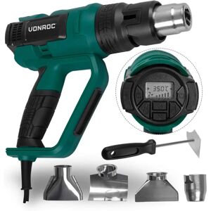 Pistolet à air chaud VONROC - 2000W, LCD, 60 réglages de température - Publicité Pistolet à air chaud VONROC - 2000W, LCD, 60 réglages de température - Publicité
