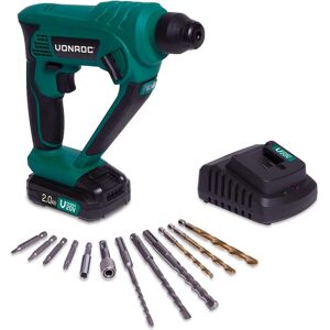 Martillo Perforador Inalámbrico VONROC Power 20V - 3 en 1 con Batería y Cargador Martillo Perforador Inalámbrico VONROC Power 20V - 3 en 1 con Batería y Cargador