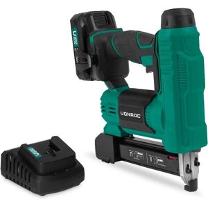 Pistolet à Clous VONROC - 20V, Avec 1000 Agrafes et 1000 Clous - Compact et Puissant - Publicité Pistolet à Clous VONROC - 20V, Avec 1000 Agrafes et 1000 Clous - Compact et Puissant - Publicité