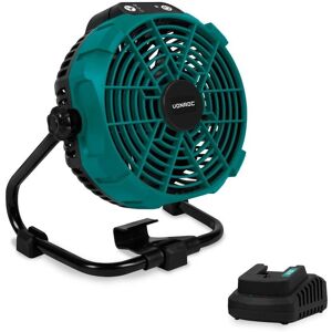 VONROC kabelloser 20V Ventilator - Hybrid & Netzstrom - Mit Akku & Adapter VONROC kabelloser 20V Ventilator - Hybrid & Netzstrom - Mit Akku & Adapter