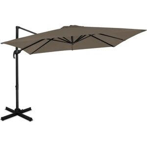 Parasol Premium VONROC Pisogne - UV 50+ - 360° - Taupe - Publicité Parasol Premium VONROC Pisogne - UV 50+ - 360° - Taupe - Publicité