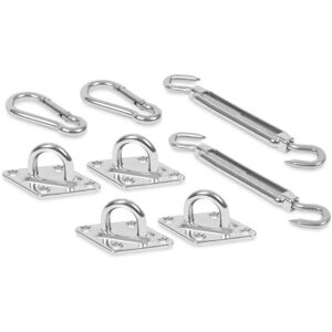 Vonroc Sonnensegel Montageset - Edelstahl, Witterungsbeständig, 4-Punkt Vonroc Sonnensegel Montageset - Edelstahl, Witterungsbeständig, 4-Punkt