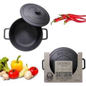 Skottsberg Valurautapata - 28cm, Kannella, Musta Skottsberg Valurautapata - 28cm, Kannella, Musta
