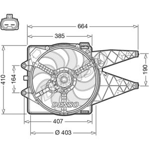 Ventilatore di raffreddamento motore DENSO DER09309 Ventilatore di raffreddamento motore DENSO DER09309