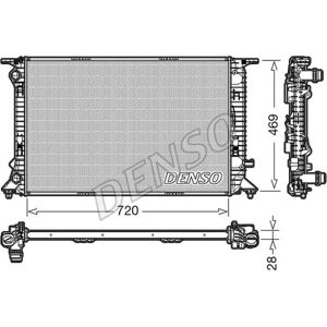 DENSO DRM02022 Radiatore - Raffreddamento motore - Audi A4 B8, Q5, A5 B8 Coupé DENSO DRM02022 Radiatore - Raffreddamento motore - Audi A4 B8, Q5, A5 B8 Coupé