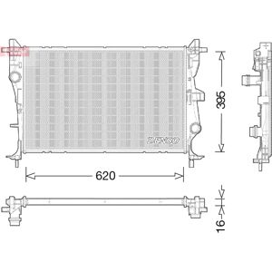 DENSO DRM06038 - Moottorin jäähdytin DENSO DRM06038 - Moottorin jäähdytin