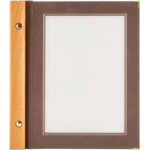 Securit Wood Menu - 2 Inserts - A5 - Brown - Menu Cover Securit Wood Menu - 2 Inserts - A5 - Brown - Menu Cover