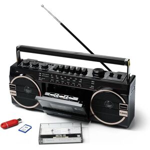 Ricatech PR1980 Ghettoblaster - Radio portable rétro avec USB & SD Ricatech PR1980 Ghettoblaster - Radio portable rétro avec USB & SD