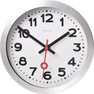 NeXtime 3998AR Wall/Table Clock - Silent Aluminium Black Red White NeXtime 3998AR Wall/Table Clock - Silent Aluminium Black Red White