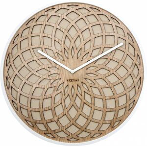 Horloge murale NeXtime 3149BE - Beige & Blanc - Quartz - Publicité Horloge murale NeXtime 3149BE - Beige & Blanc - Quartz - Publicité
