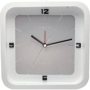 Nextime White Square Alarm Table Clock - Table clock Nextime White Square Alarm Table Clock - Table clock