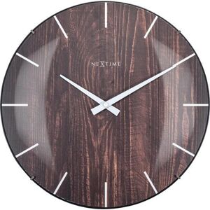 NeXtime Edge Träkupol Väggklocka - 35cm - Brun NeXtime Edge Träkupol Väggklocka - 35cm - Brun