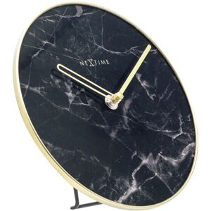 Montre de bureau NeXtime Marbre Noir et Or - 20cm - Publicité Montre de bureau NeXtime Marbre Noir et Or - 20cm - Publicité
