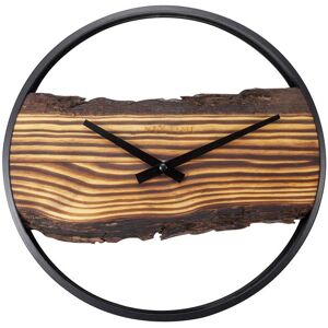 NeXtime Skog Stor Veggklokke - Tre & Stål - 45cm NeXtime Skog Stor Veggklokke - Tre & Stål - 45cm