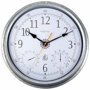 NeXtime Tulip Silber Außenwanduhr - Wanduhr NeXtime Tulip Silber Außenwanduhr - Wanduhr